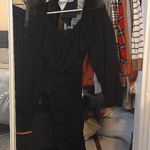 Zesica scrunch black dress